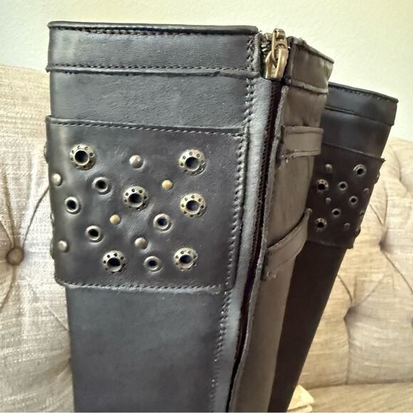 Corral Black Leather Tall Boots Women’s 8.5 - Picture 4 of 10